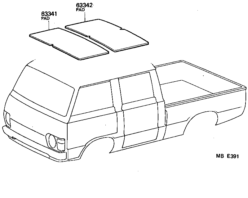 63341-95A16 PAD, ROOF SILENCER, NO.1 product image