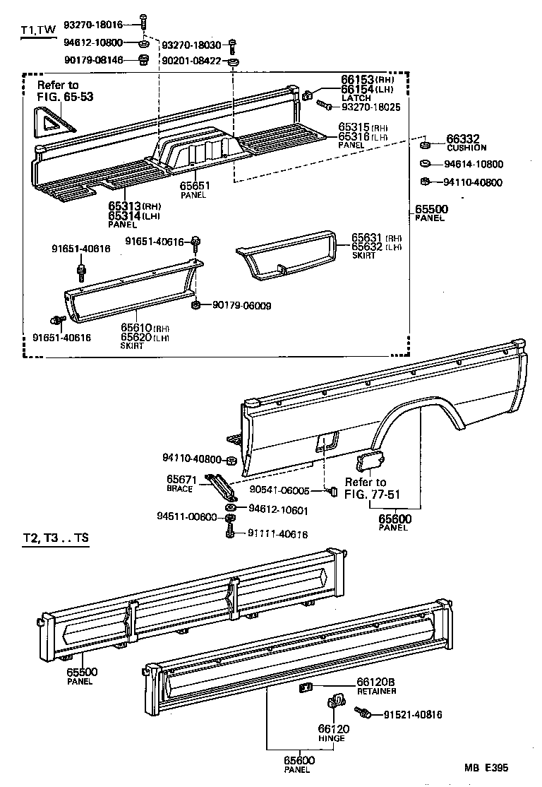 65010-92200 HINGE ASSY, SIDE GATE, N0.1 RH product image