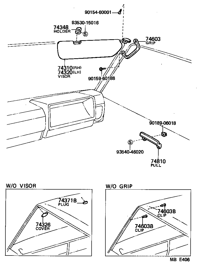 69151-95600 PULL ASSY, DOOR, INSIDE product image