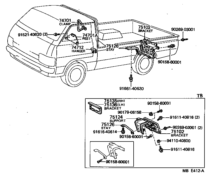 65257-92200 BRACKET, COMBINATION REAR LAMP, RH product image