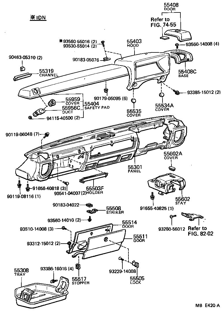 55403-95A08 HOOD SUB-ASSY, METER product image
