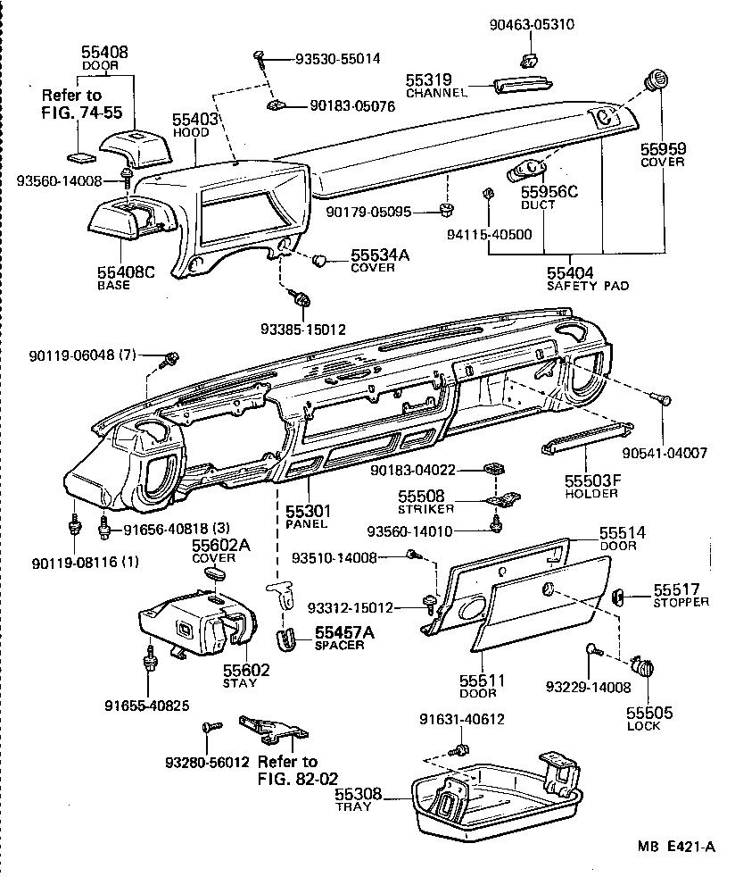 55403-95A08 HOOD SUB-ASSY, METER product image