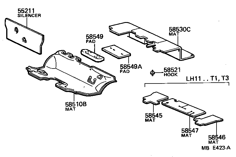 58505-95A85 MAT, FRONT FLOOR, REAR product image