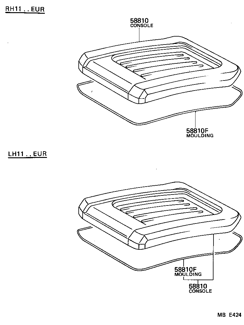 58830-95A02 CONSOLE ASSY product image