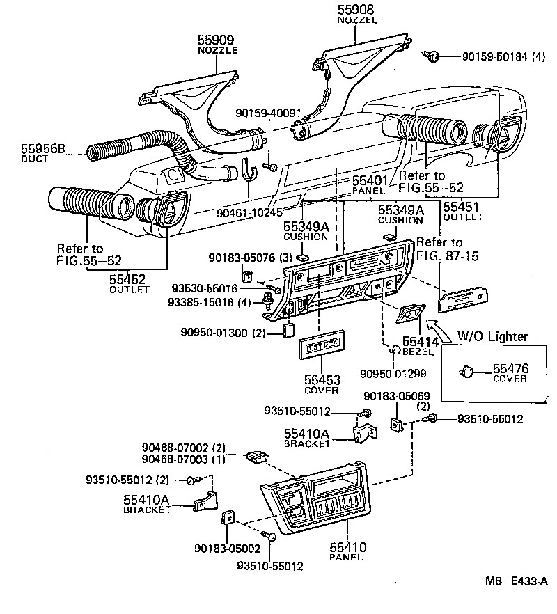 55411-95A28 PANEL SUB-ASSY, INSTRUMENT CLUSTER FINISH product image