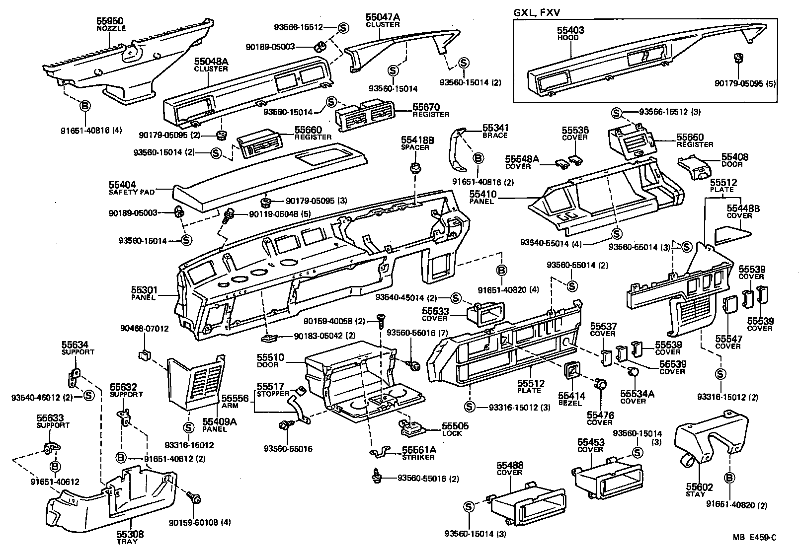 55341-95700 BRACE, INSTRUMENT PANEL, NO.1 product image