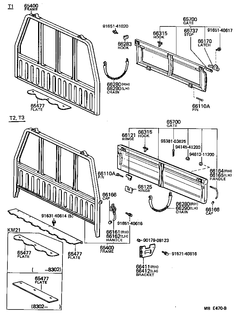 65700-87407 GATE ASSY, REAR BODY TAIL product image