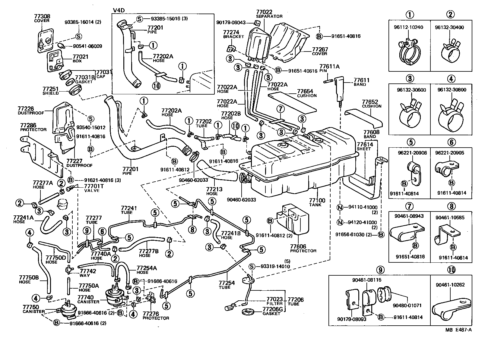 77259-27060 HOSE, FUEL, NO.1 (FOR BREATHER TUBE) product image