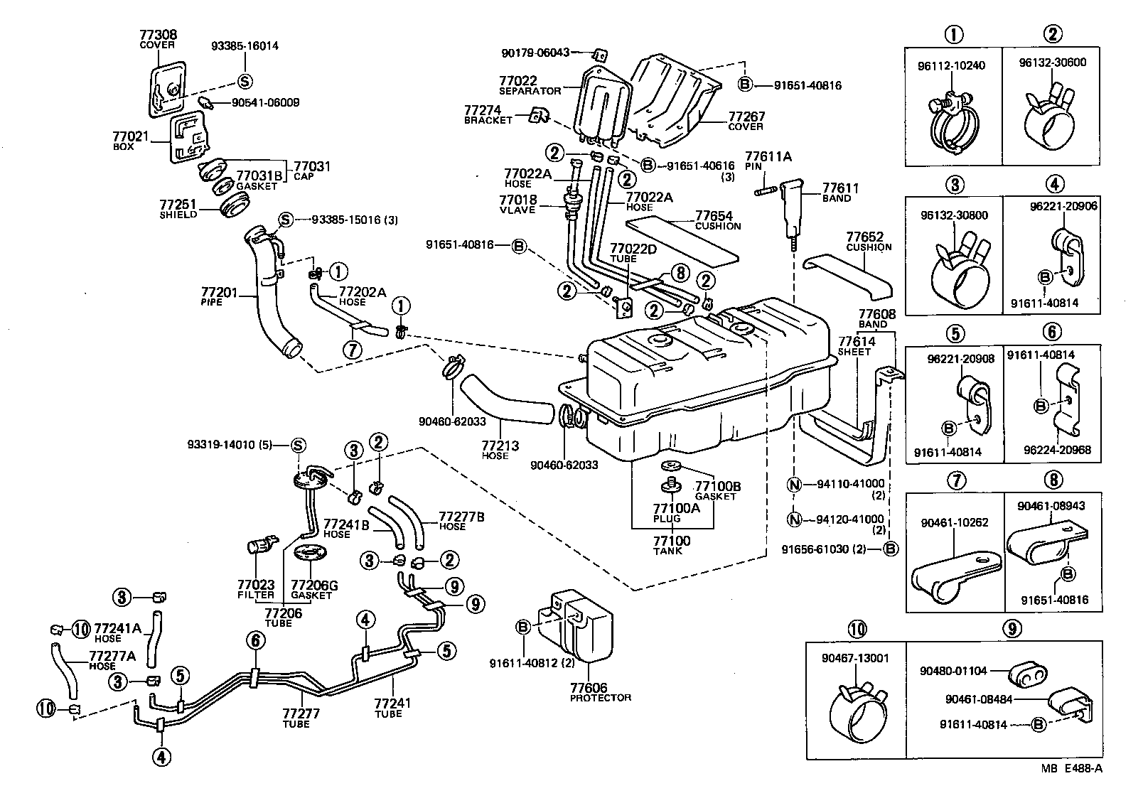 77259-27060 HOSE, FUEL, NO.1 (FOR BREATHER TUBE) product image