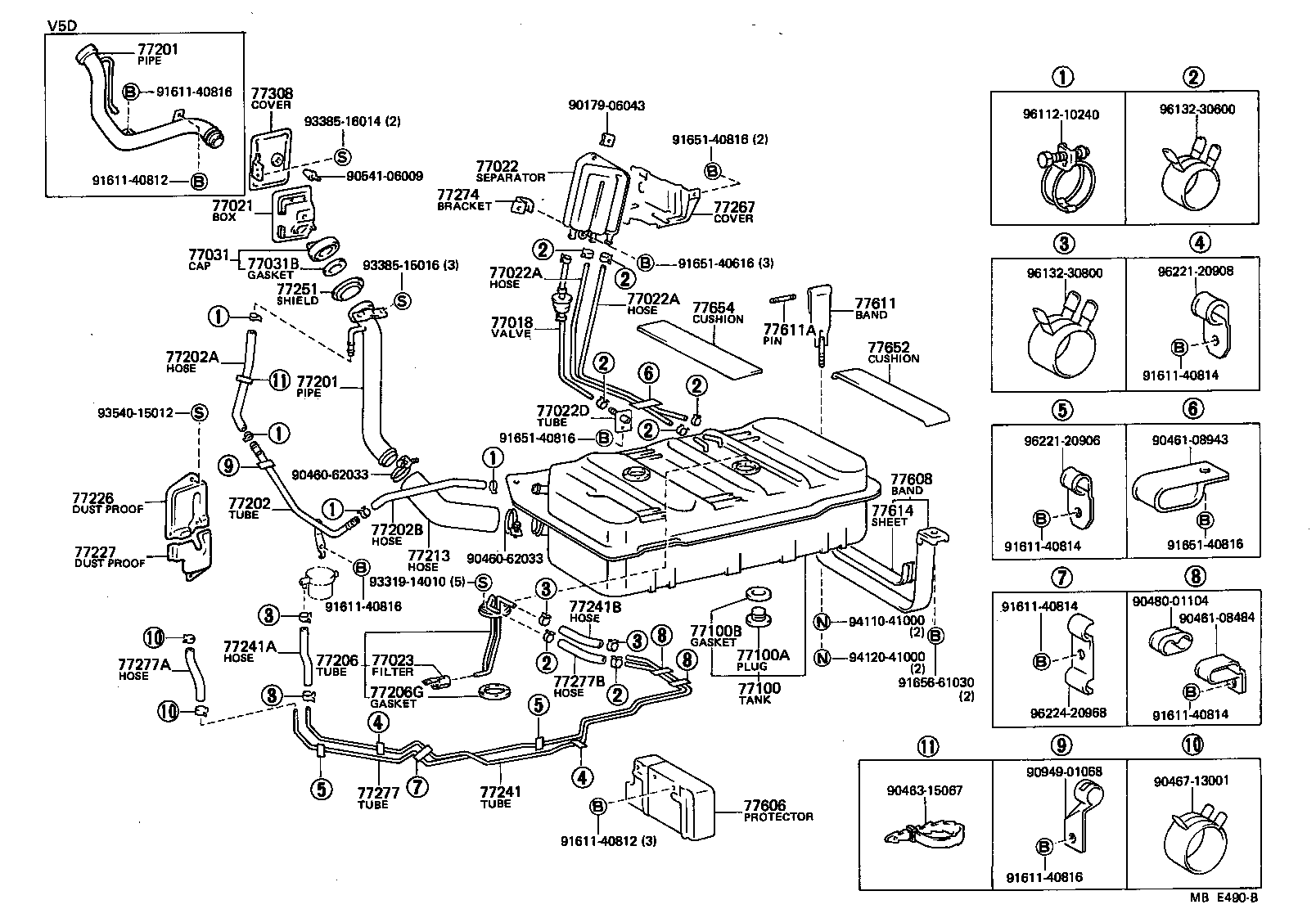 77259-27060 HOSE, FUEL, NO.1 (FOR BREATHER TUBE) product image