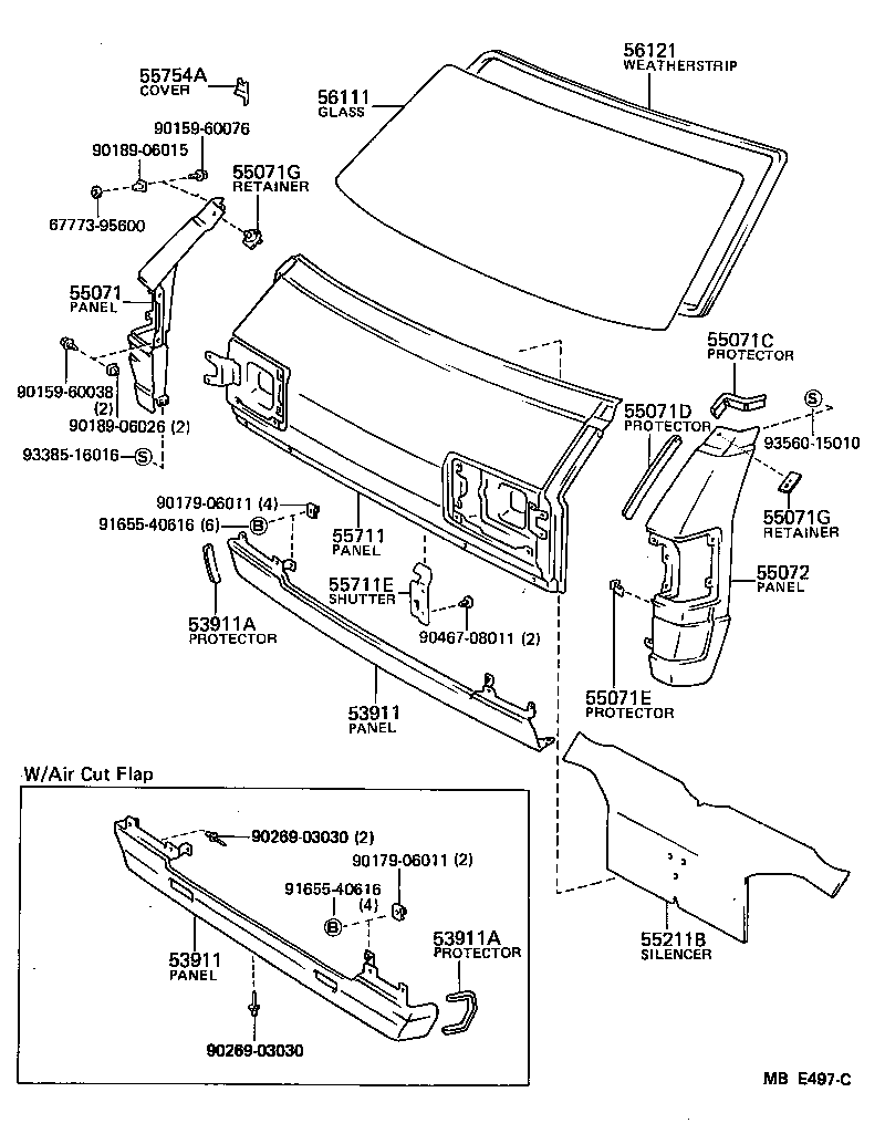 53824-95701 PROTECTOR, FRONT SIDE PANEL, NO.2 product image