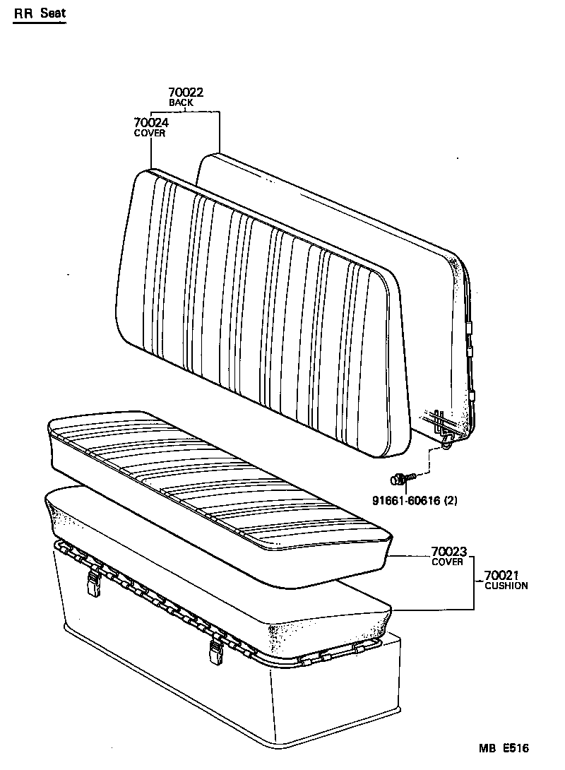 71440-95A05 COVER ASSY, NO.2 SEAT CUSHION product image