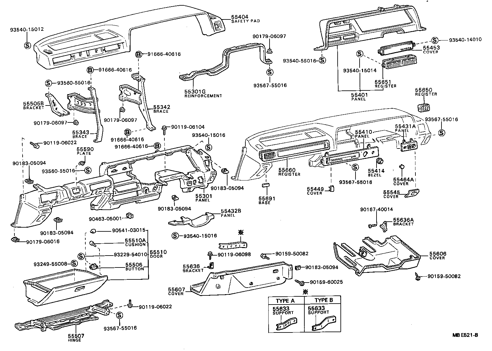 55522-12100 COVER, RADIO TUNER OPENING product image