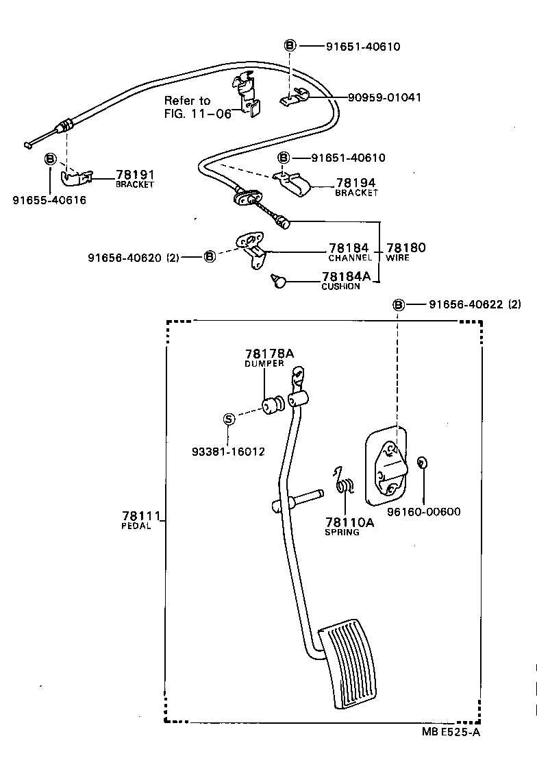 78010-12080 PEDAL, ACCELERATOR product image
