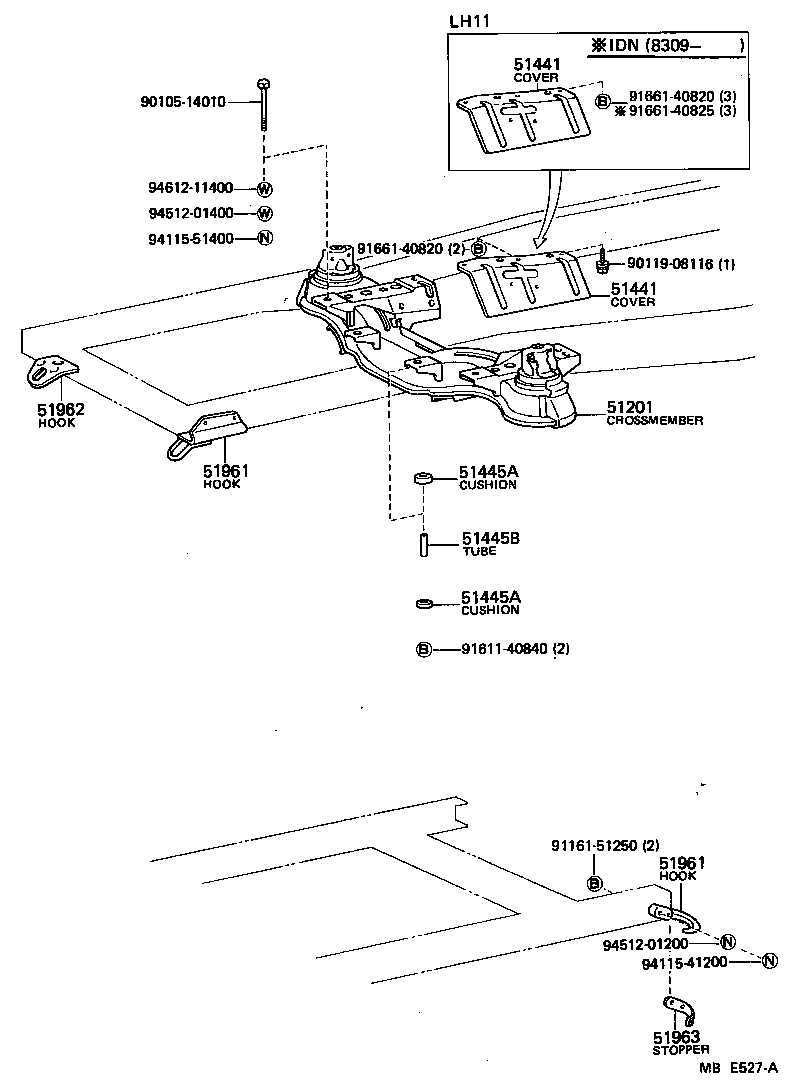 51203-26090 CROSSMEMBER SUB-ASSY, FRONT SUSPENSION product image