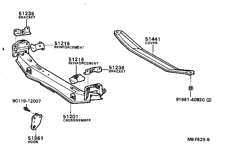51203-87001 CROSSMEMBER SUB-ASSY, FRONT SUSPENSION product image