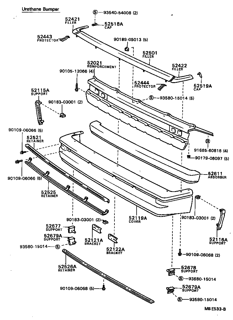 52021-28010 REINFORCEMENT SUB-ASSY, FRONT BUMPER product image