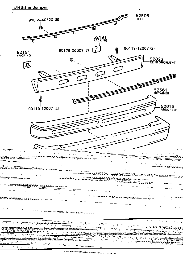 52015-87002 STAY SUB-ASSY, REAR BUMPER, RH product image