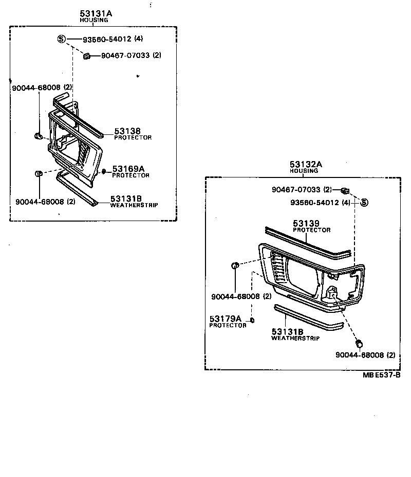 53159-87002 PAD, HEADLAMP DOOR, LH product image