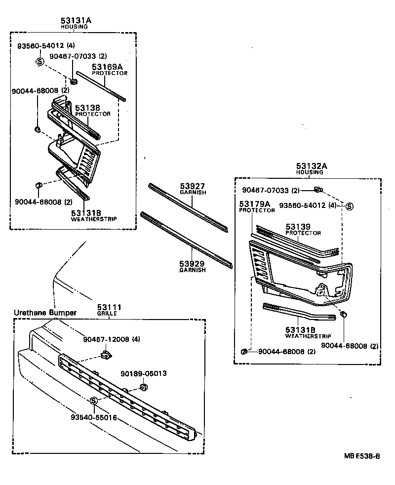 53111-29195 GRILLE, RADIATOR product image