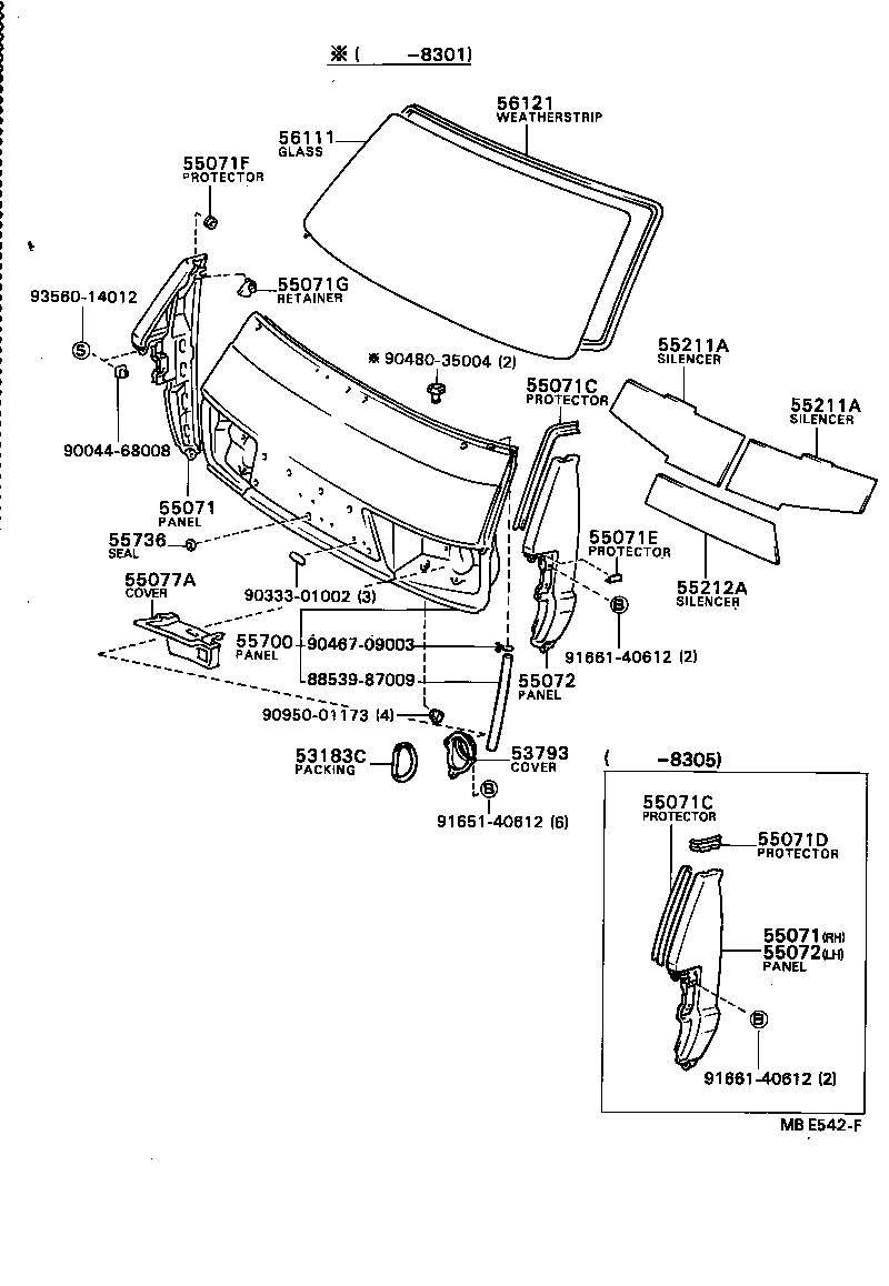 53801-87003 PANEL SUB-ASSY, FRONT SIDE, RH product image