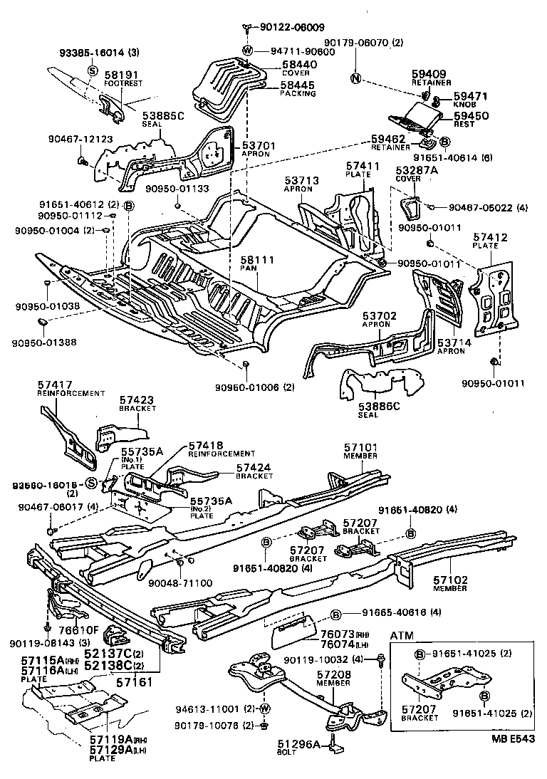 51025-87008 MEMBER SUB-ASSY, ENGINE FRONT MOUNTING product image