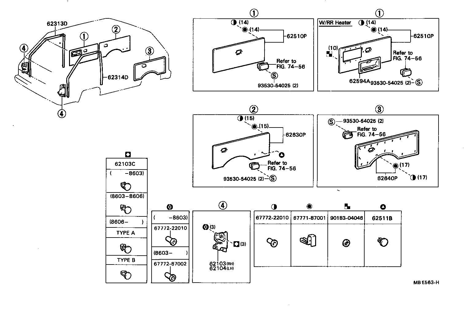 62472-87003 GARNISH, REAR PILLAR, UPPER LH product image