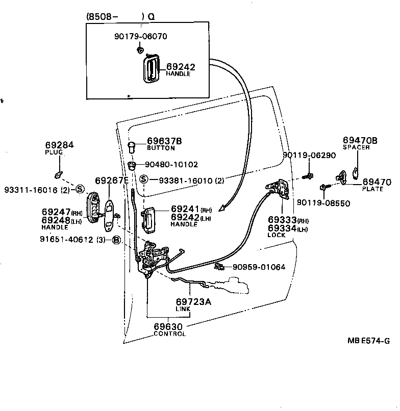 69640-87004 CONTROL ASSY, SLIDE DOOR LOCK REMOTE product image
