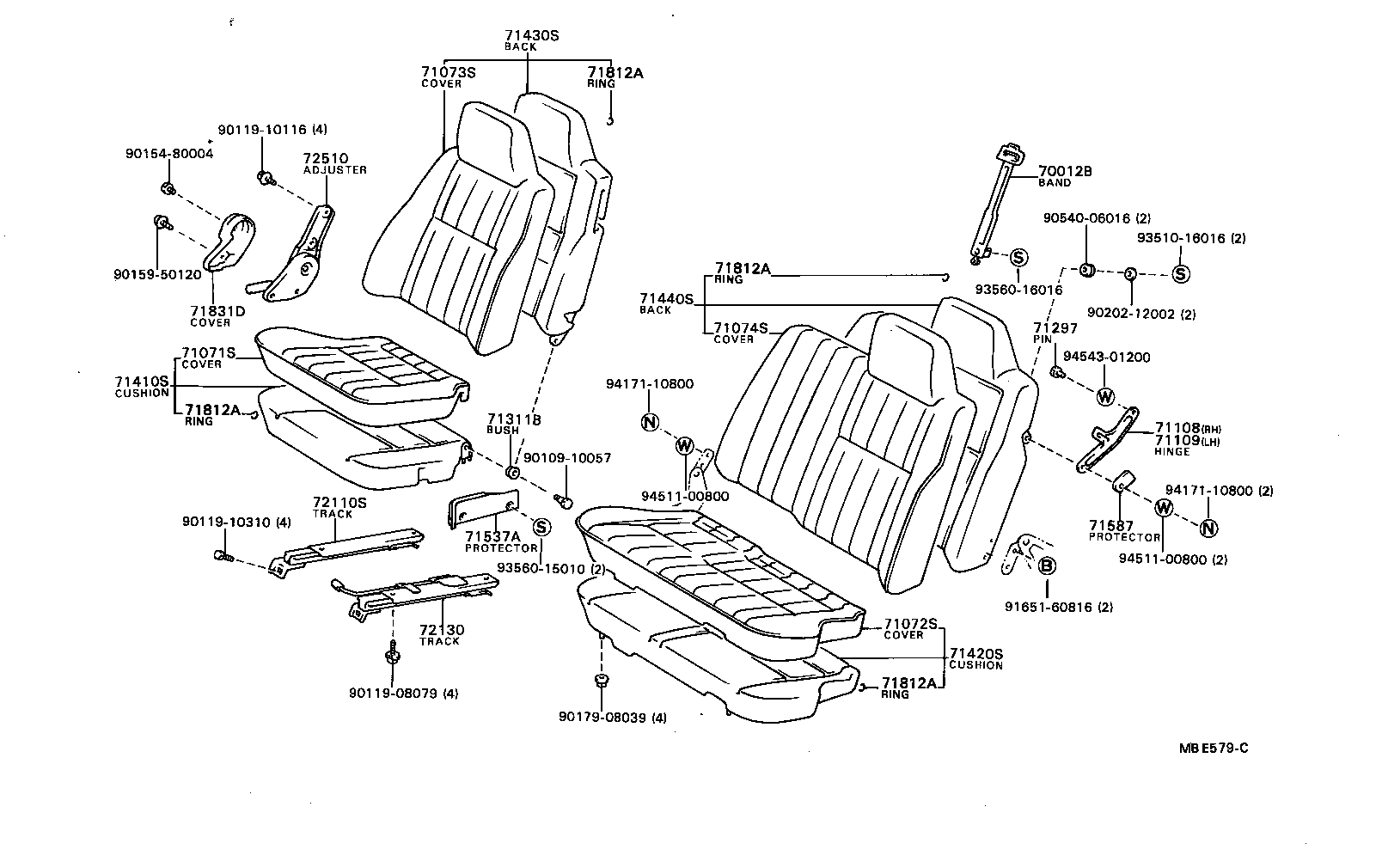 71065-87014 COVER ASSY, NO.1 SEAT CUSHION product image