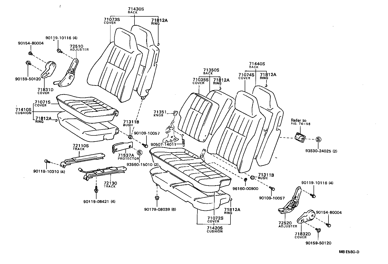 71065-87014 COVER ASSY, NO.1 SEAT CUSHION product image