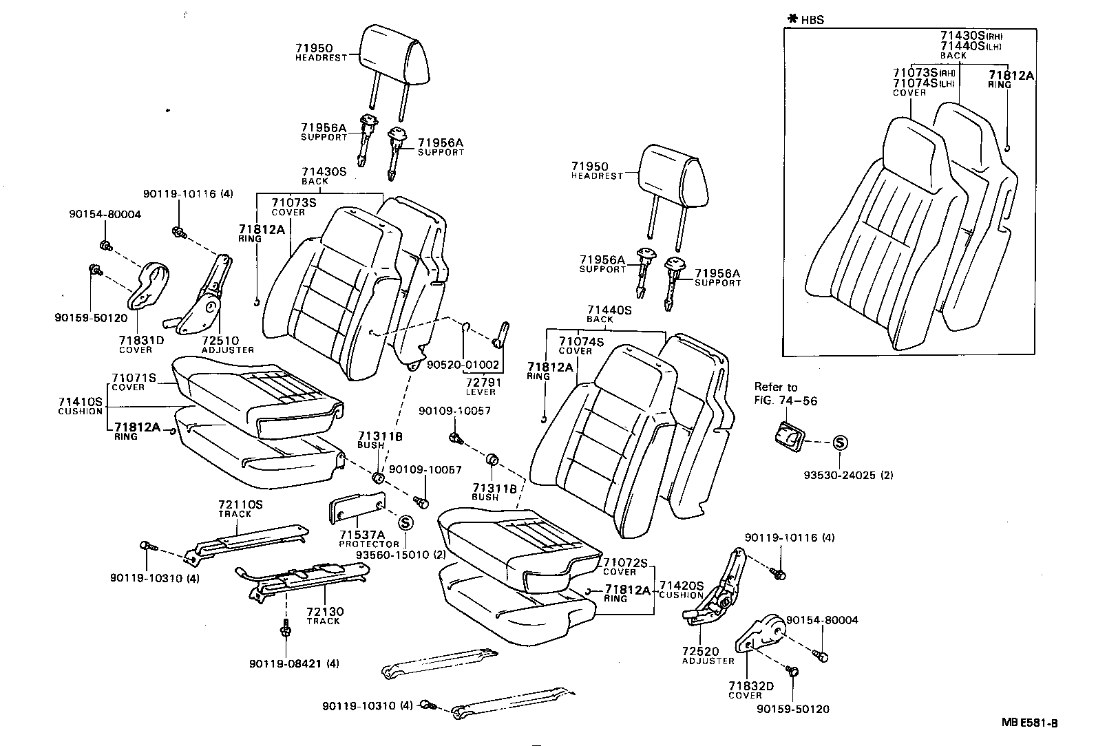 71065-87014 COVER ASSY, NO.1 SEAT CUSHION product image