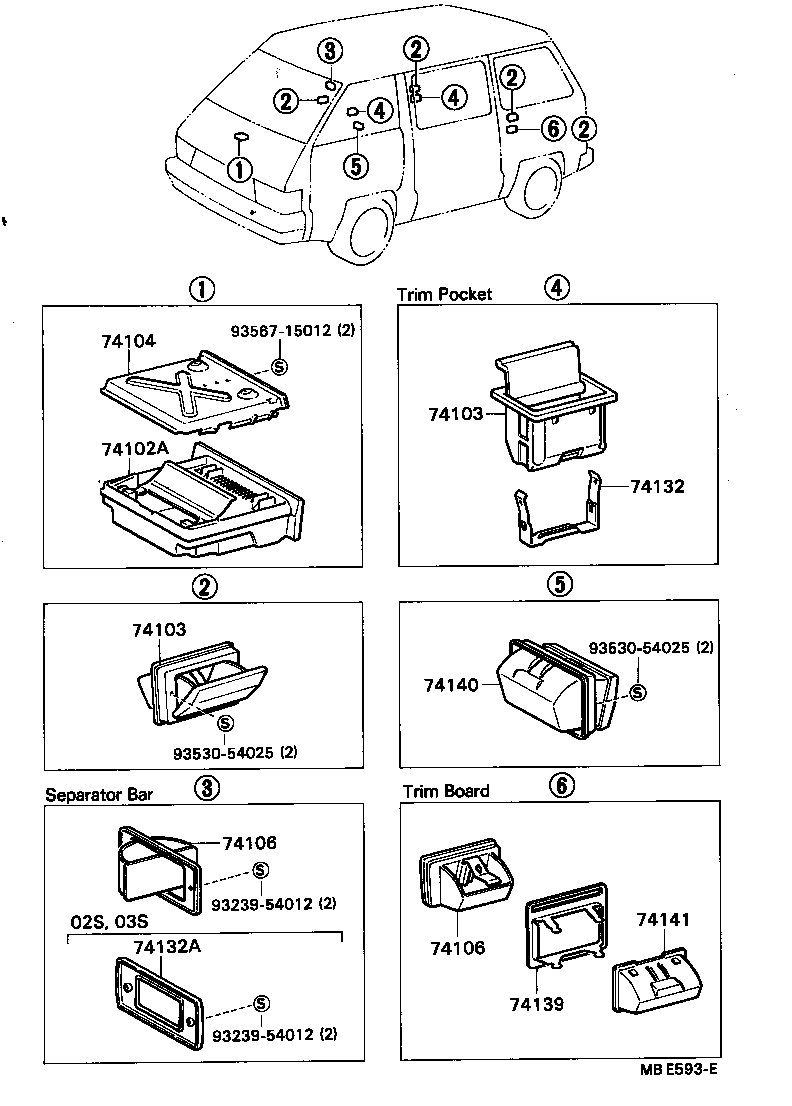 74130-22020-24 RECEPTACLE ASSY, ASH(FOR SEAT) product image
