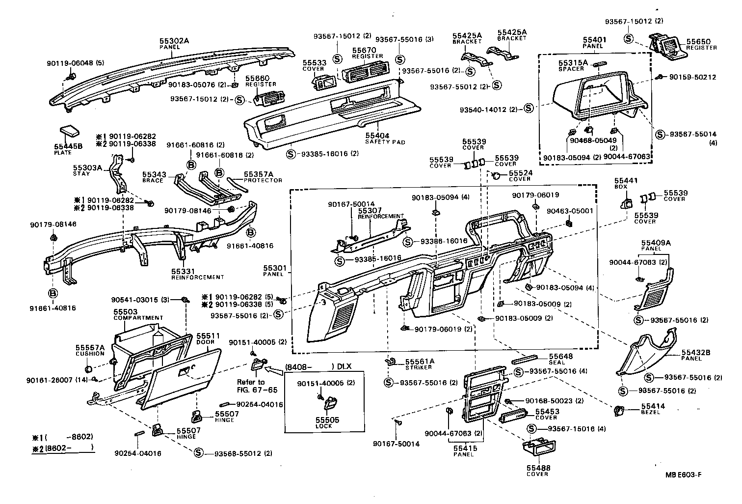 55950-87003 NOZZLE ASSY, DEFROSTER product image