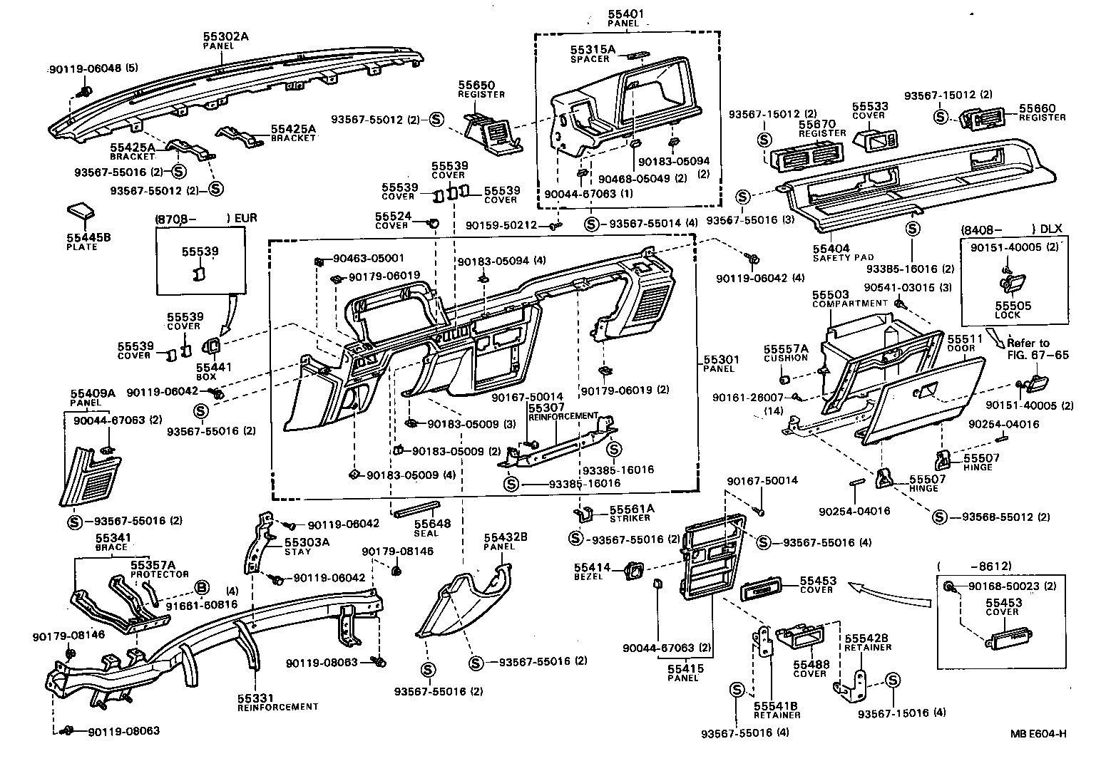 55950-87003 NOZZLE ASSY, DEFROSTER product image