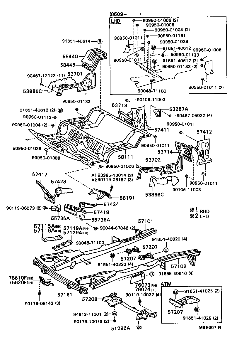 51025-87009 MEMBER SUB-ASSY, ENGINE FRONT MOUNTING product image