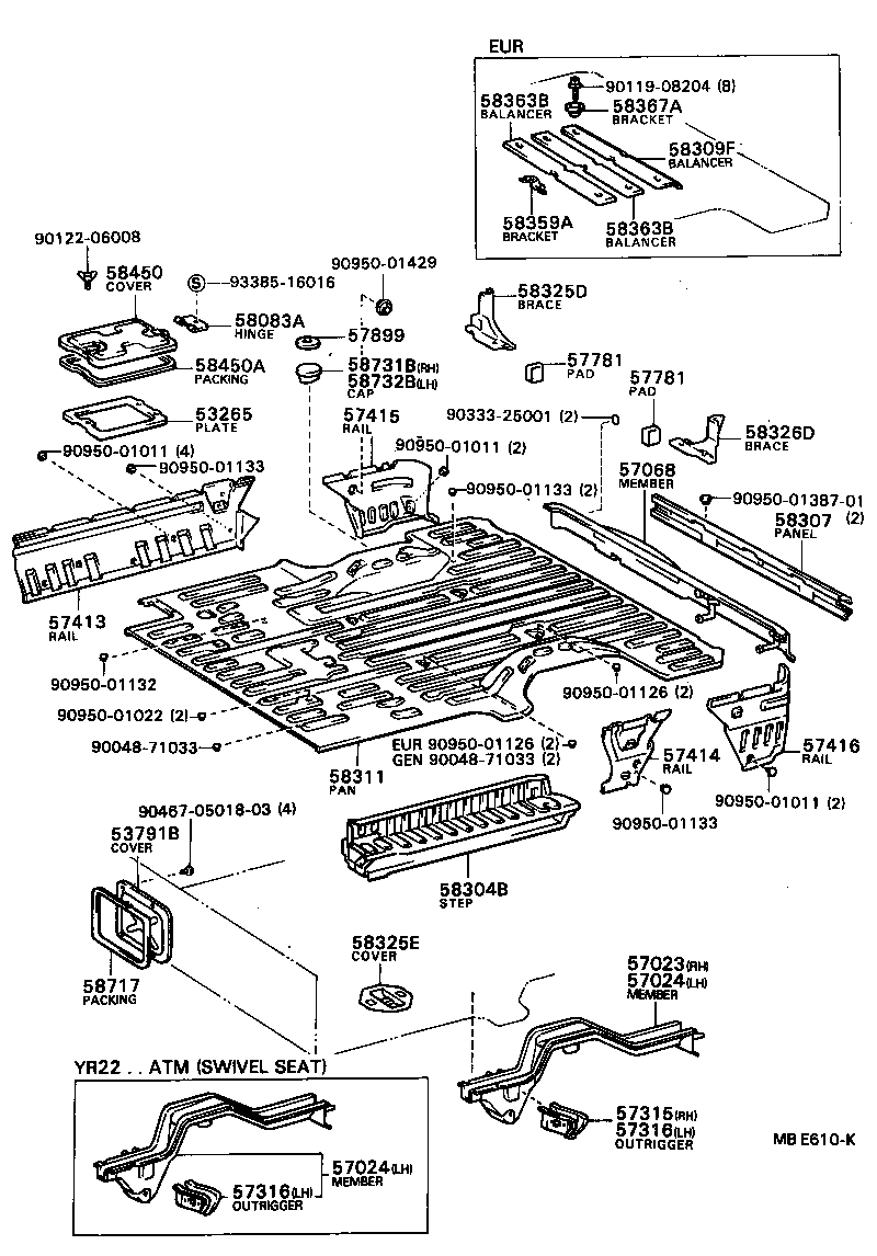 57697-87701 RETAINER, REAR SEAT CUSHION product image