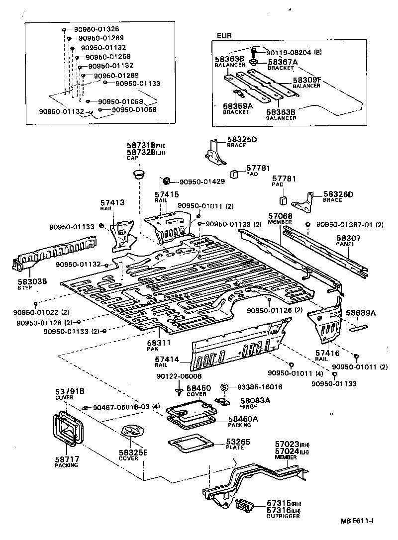 57697-87701 RETAINER, REAR SEAT CUSHION product image
