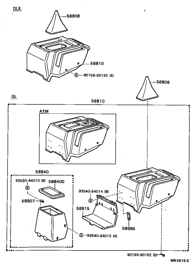 58856-28010 HOLDER, CONSOLE BOX product image