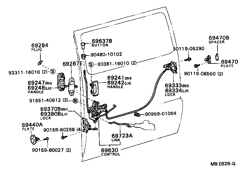 69640-87003 CONTROL ASSY, SLIDE DOOR LOCK REMOTE product image