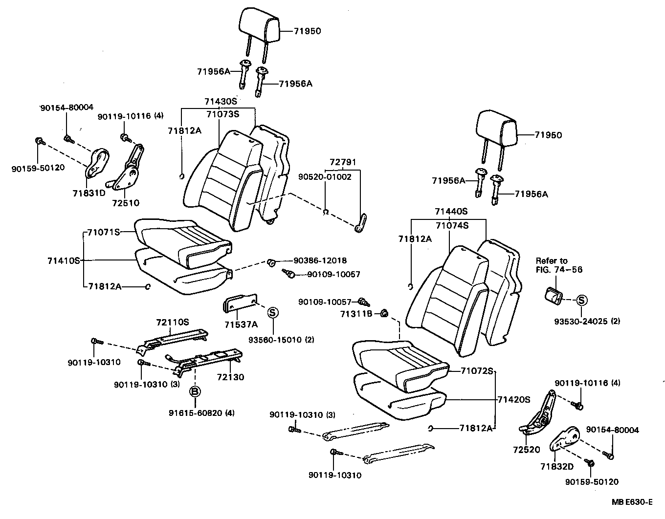71012-87011 FRAME SUB-ASSY, FRONT SEAT CUSHION, LH product image