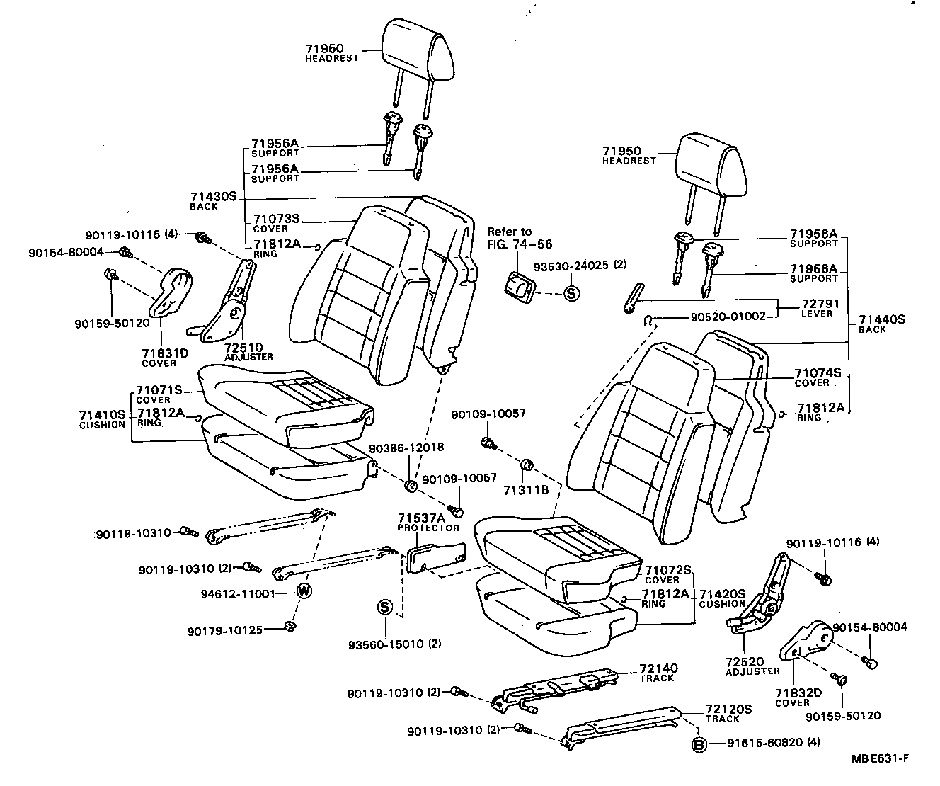 71012-87011 FRAME SUB-ASSY, FRONT SEAT CUSHION, LH product image