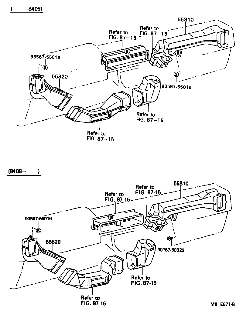 Toyota 55084-32030 DUCT ASSY, SIDE VENTILATOR, LH