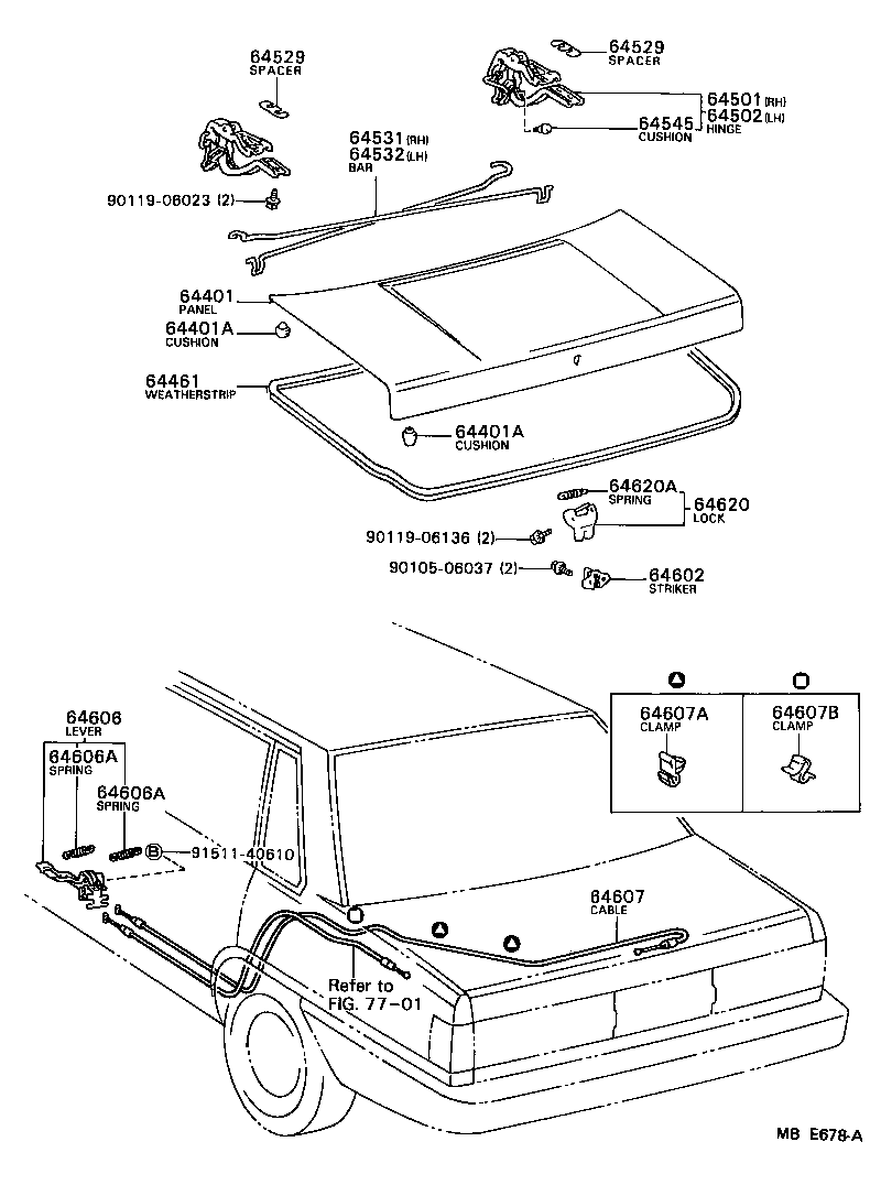 Toyota 64745-32010-03 COVER, REAR COMBINATION LAMP SERVICE, RH