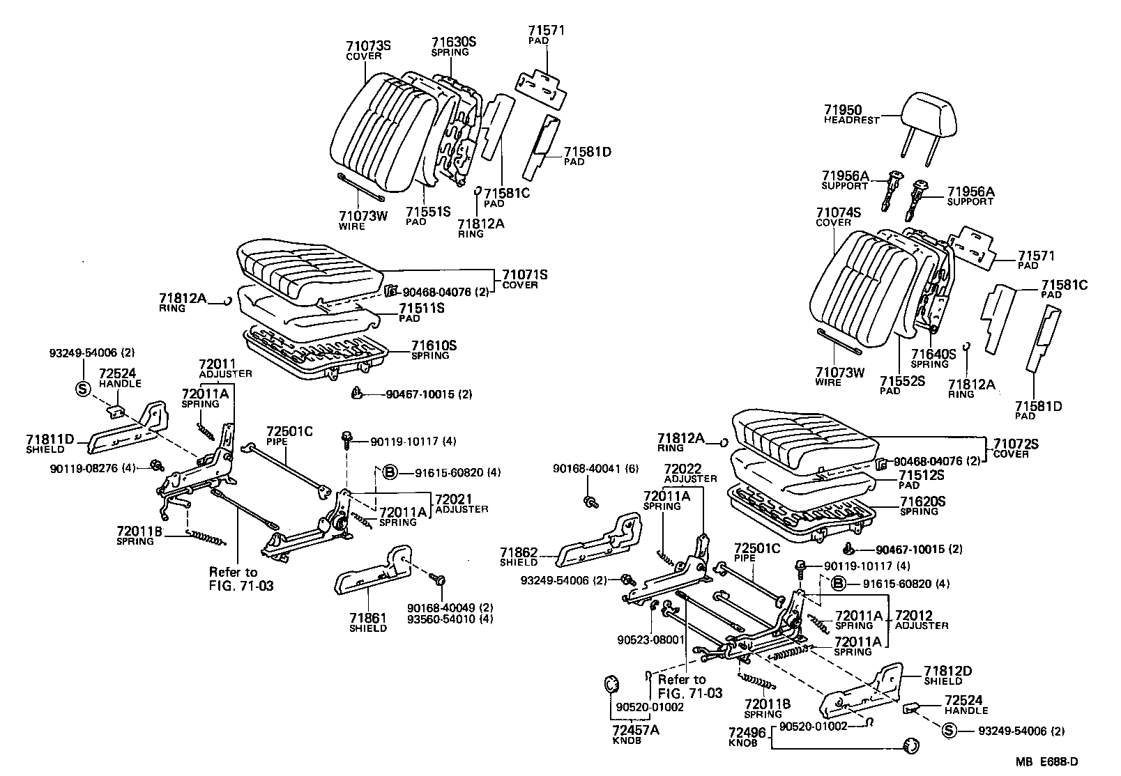 Toyota 71071-32200-05 COVER, FRONT SEAT CUSHION, LH(FOR SEPARATE TYPE)