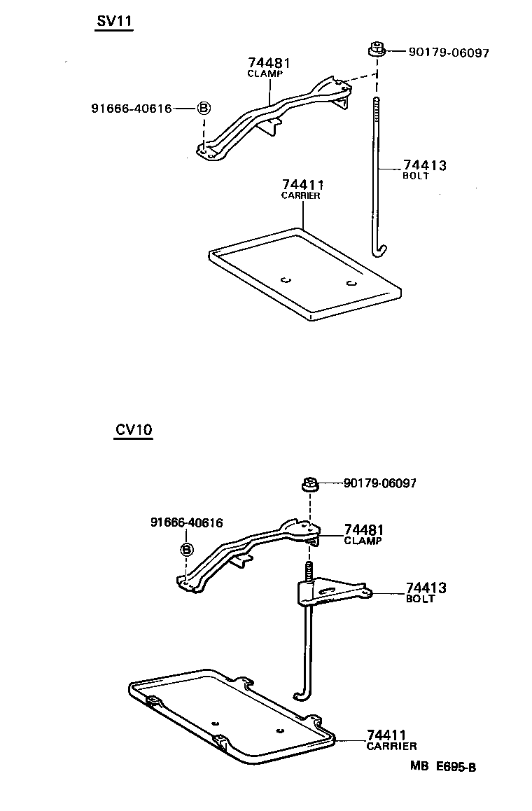 Toyota 74404-32020 CLAMP, BATTERY HOLD DOWN