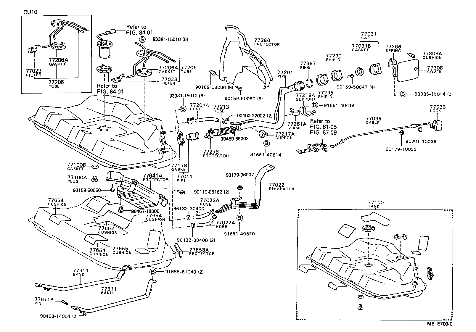 Toyota 77205-32020 TUBE, FUEL MAIN, NO.1