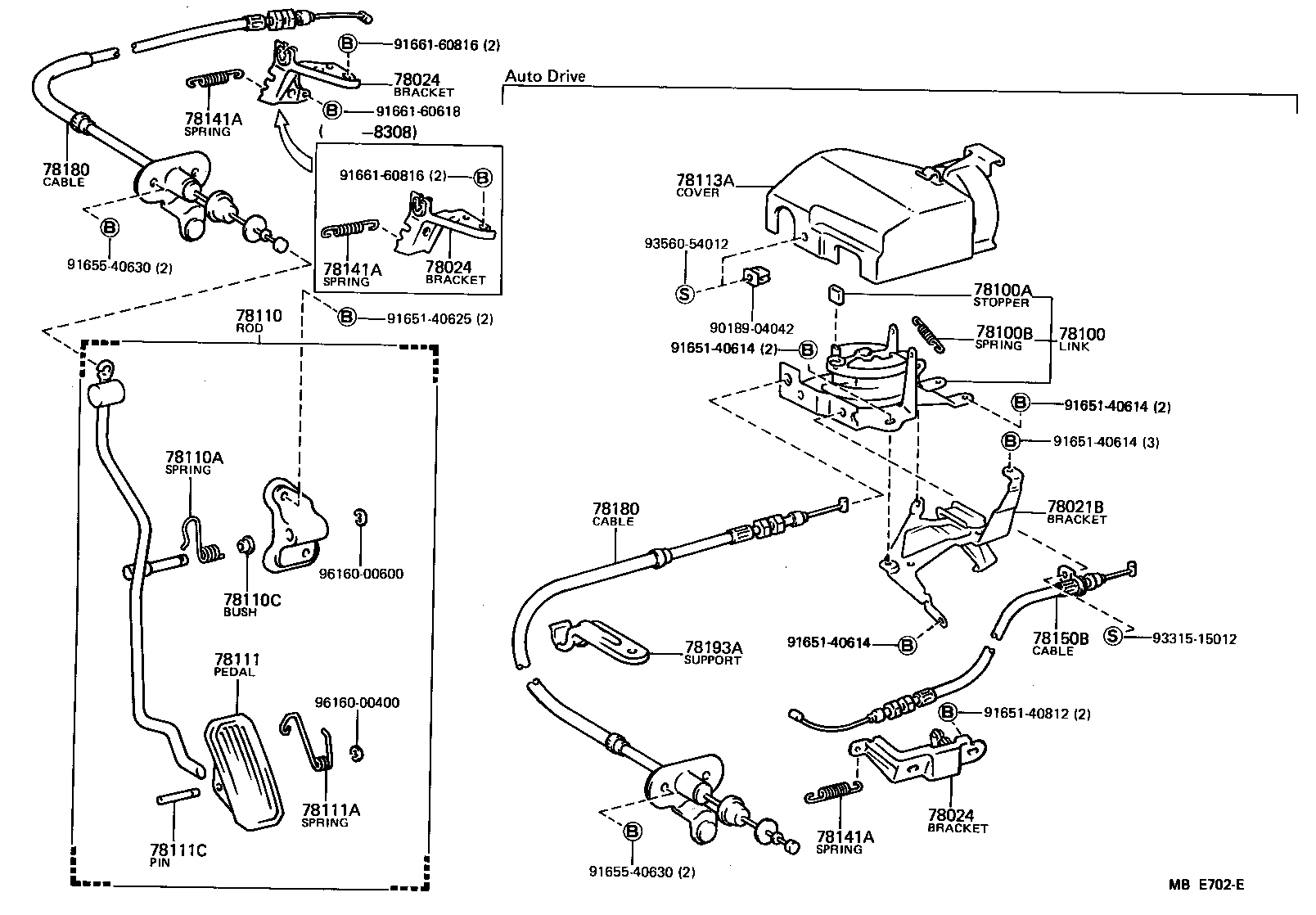 Toyota 78100-32030 LINK ASSY, ACCELERATOR