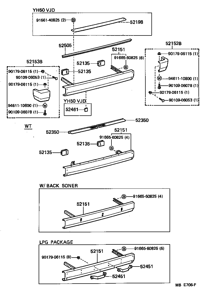 52019-29065 BUMPER ASSY, REAR product image