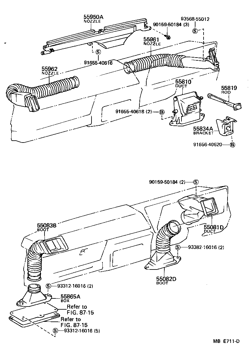 55950-95J01 NOZZLE ASSY, DEFROSTER product image