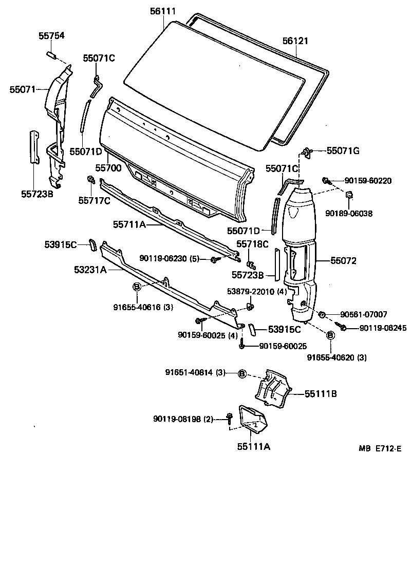 56121-95J02 WEATHERSTRIP, WINDSHIELD product image